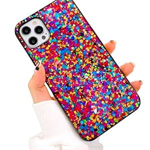 Luxury Cute Sparkle Colorful Foil with Shiny Diamond Shockproof